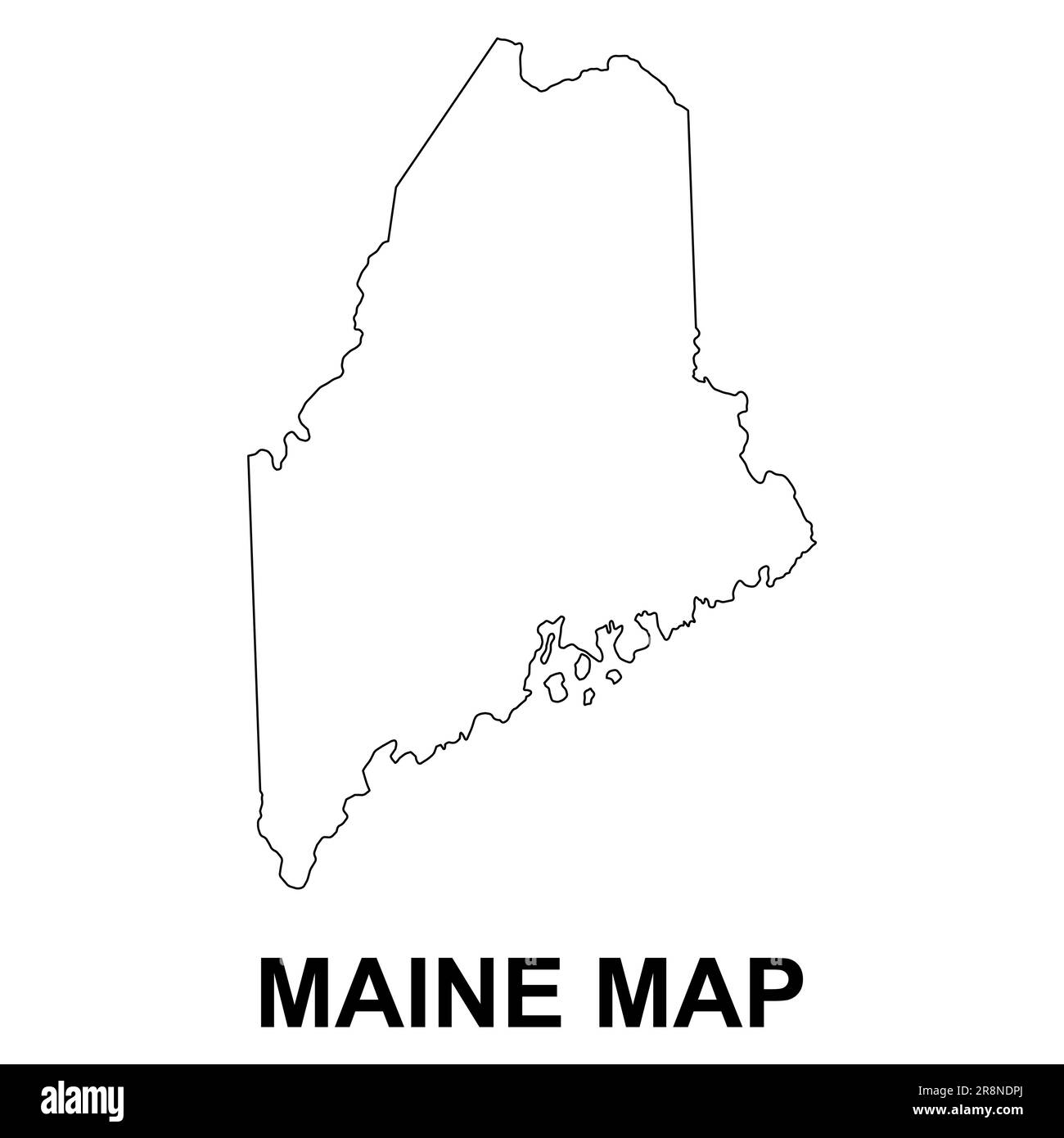 Maine map shape, united states of america. Flat concept icon symbol