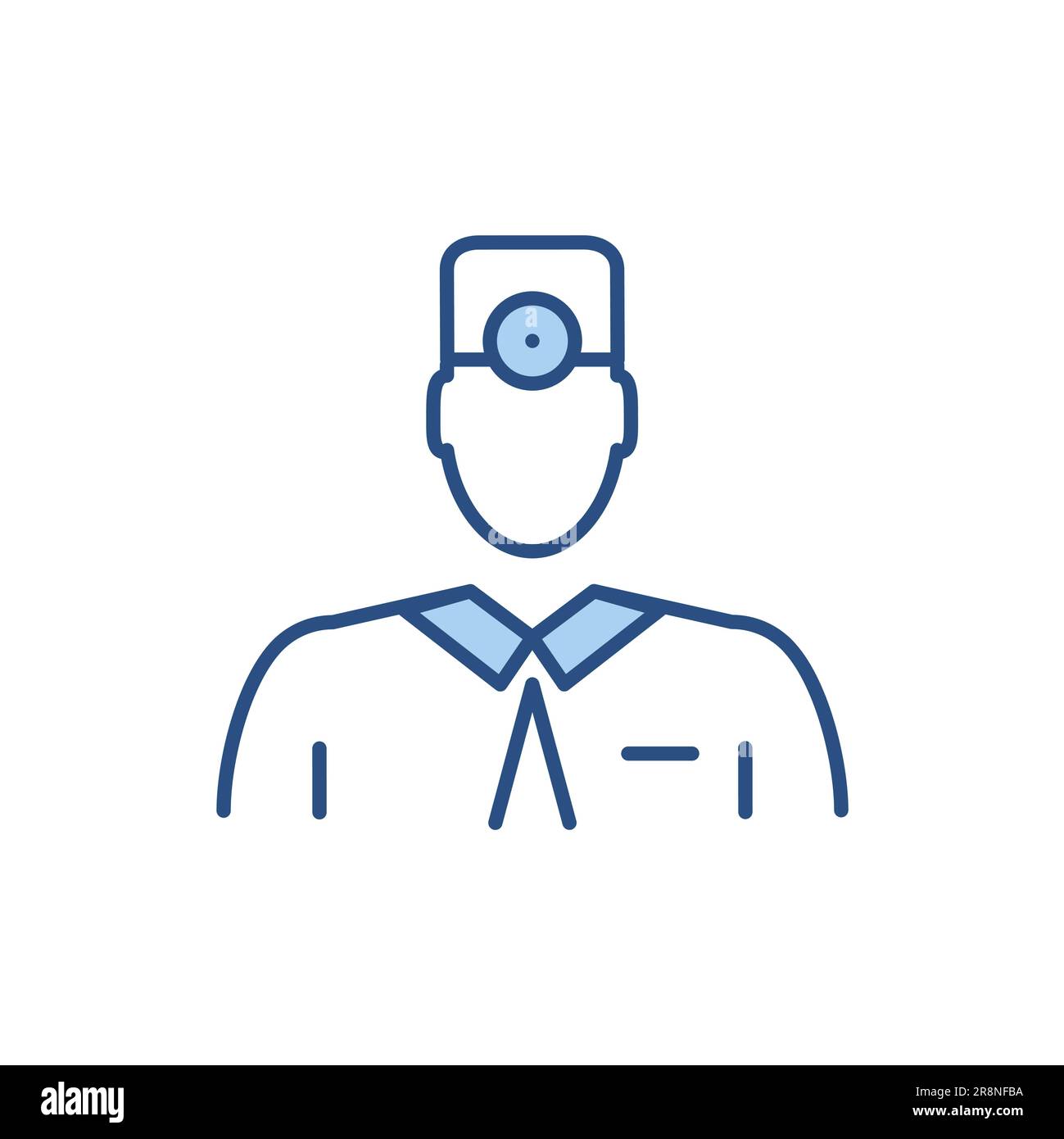 Doctor related vector line icon. Medical worker. Practicing. Scientist ...