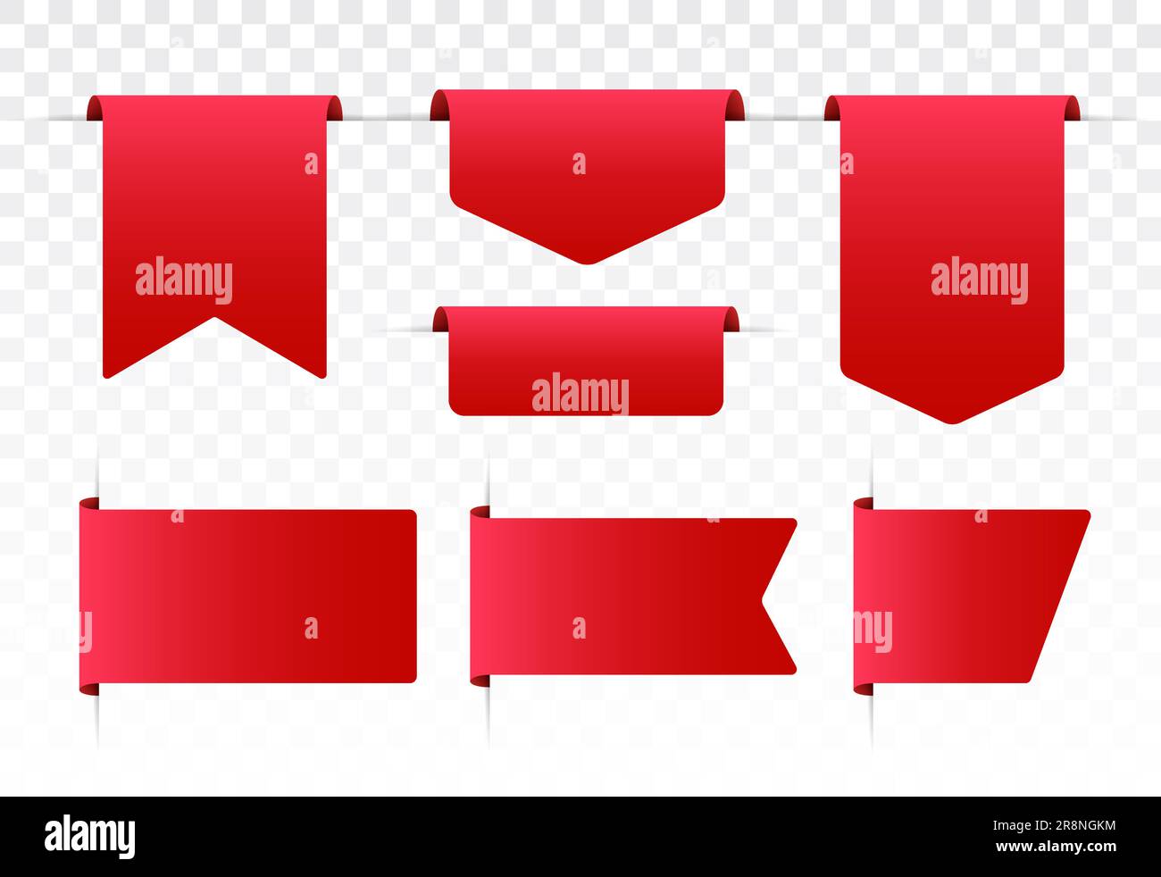 Red tag banner label ribbon price bookmark note background