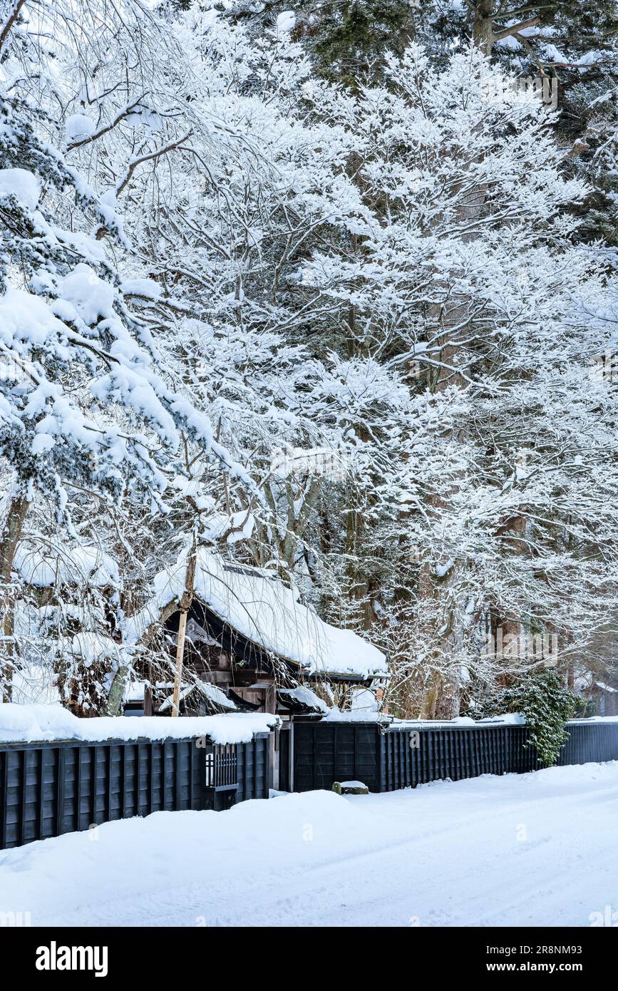 Kakunodate Buke Yashiki in Winter Stock Photo - Alamy