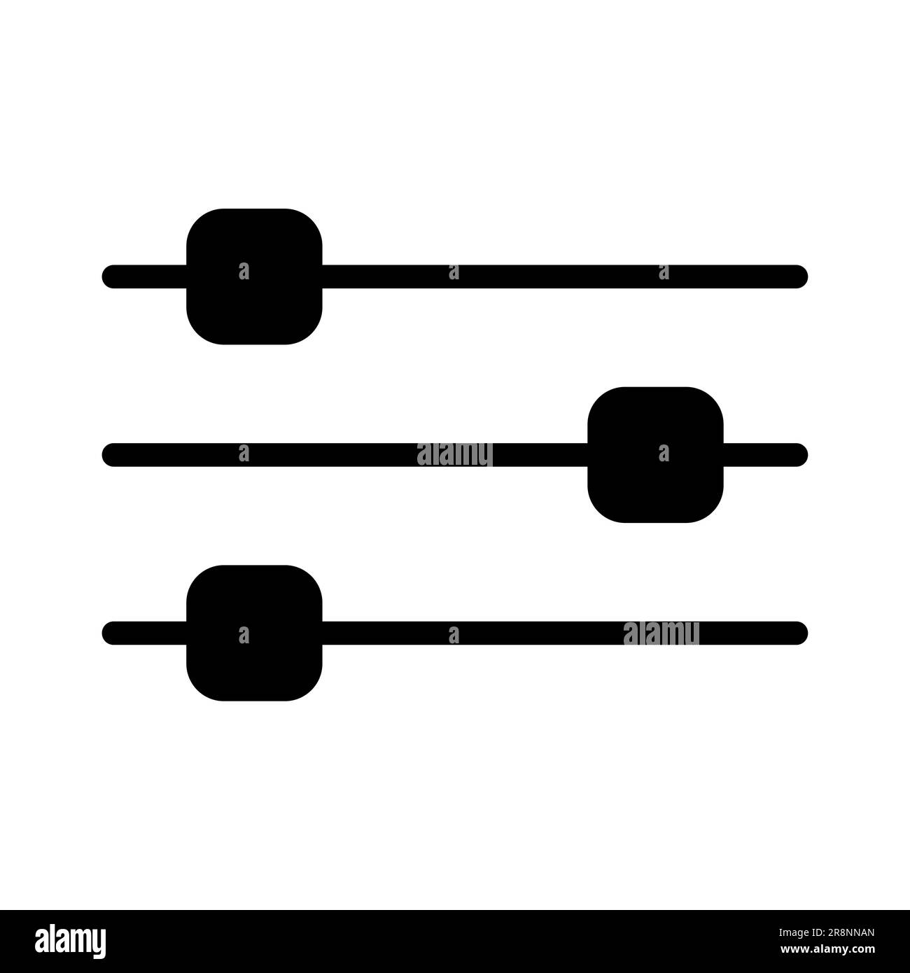 Volume mixer control icon, filter sound symbol button, switch sign