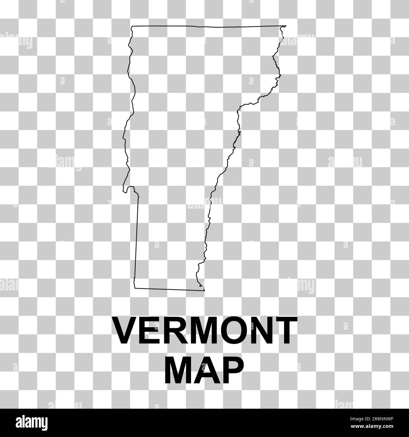 Vermont map shape, united states of america. Flat concept icon symbol