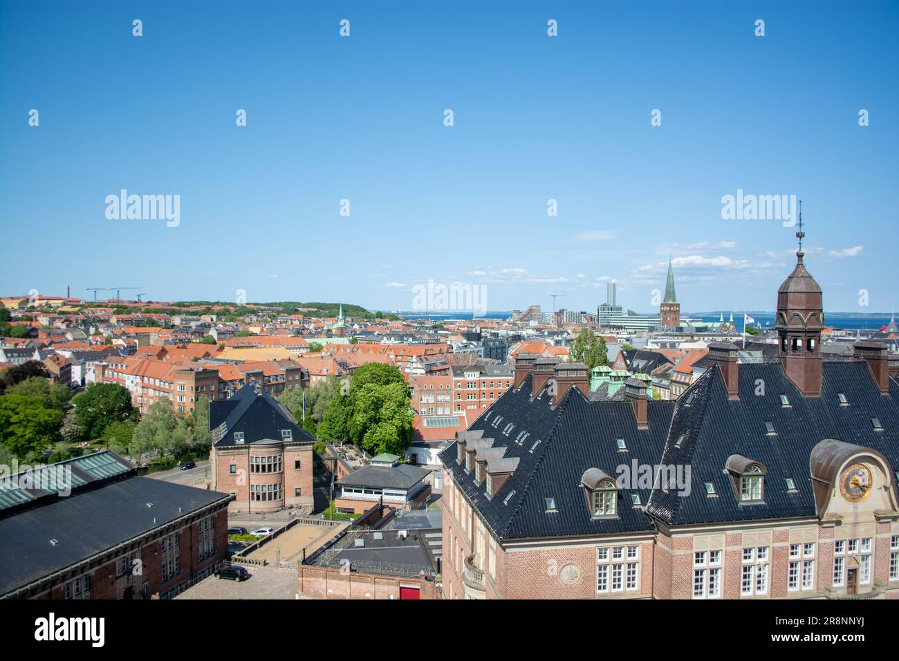 Fresh Look at Cityscape Of Aarhus In Denmark In Summer 2023