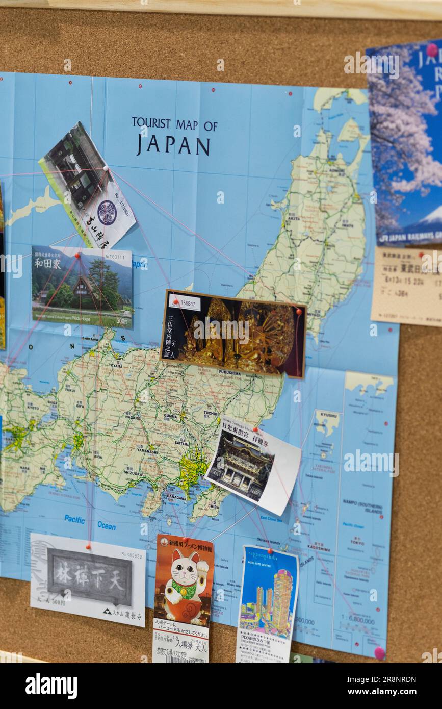 Tourist map of japan stock photo alamy