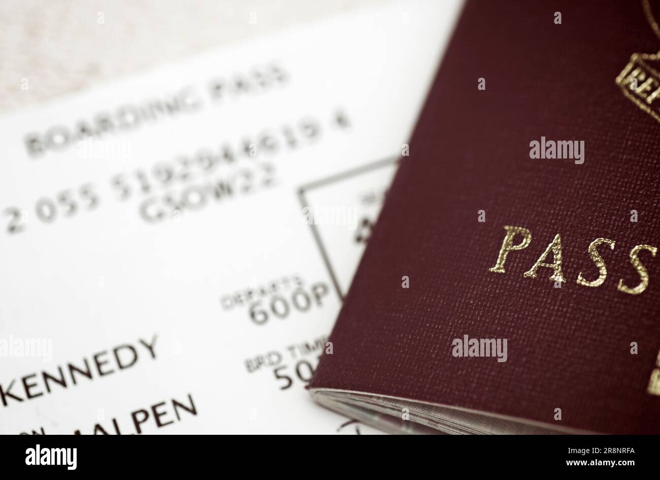 passport and boarding pass Stock Photo Alamy