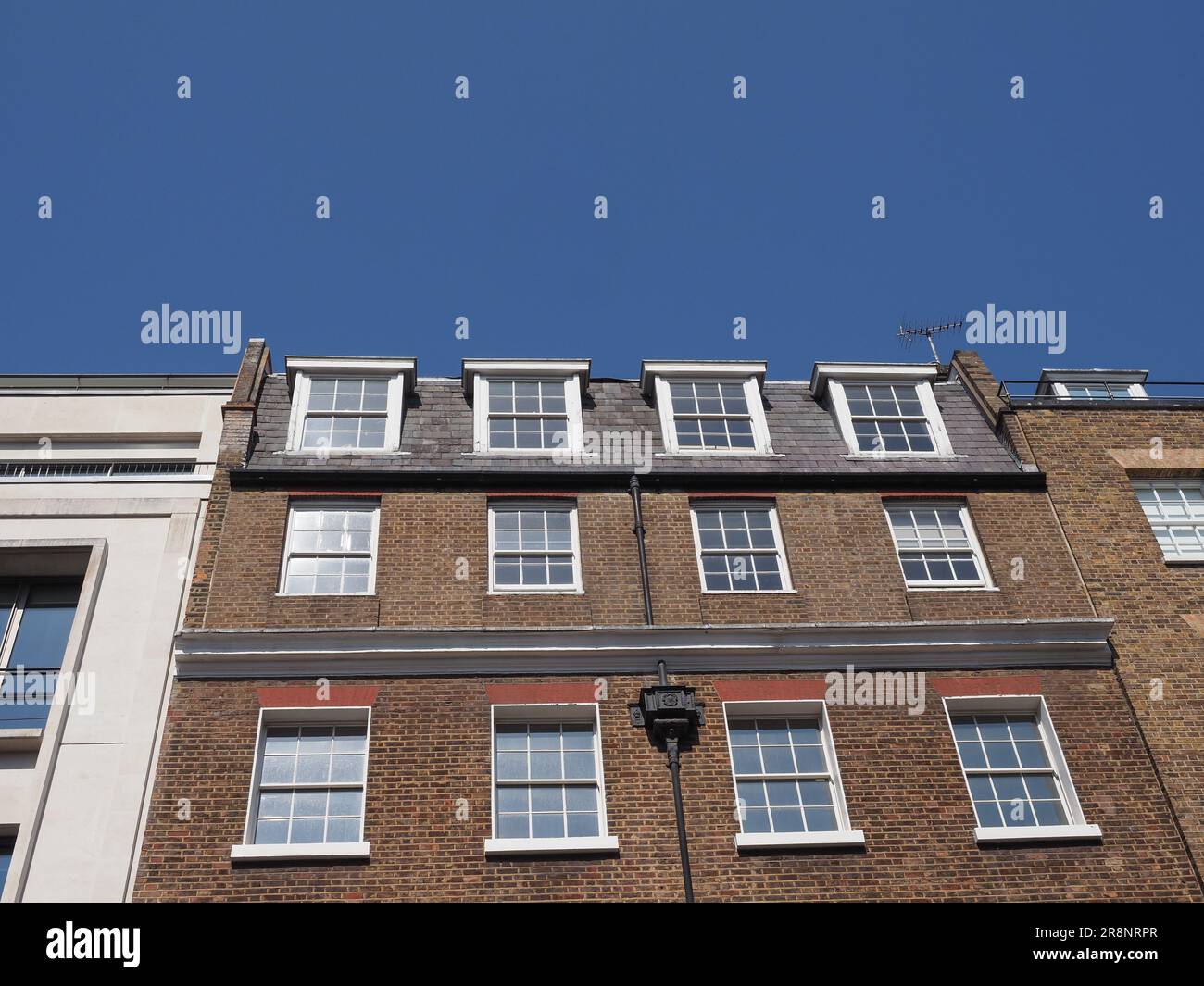 LONDON, UK - JUNE 07, 2023: Savile Row where the Beatles played their last performance on the roof Stock Photo