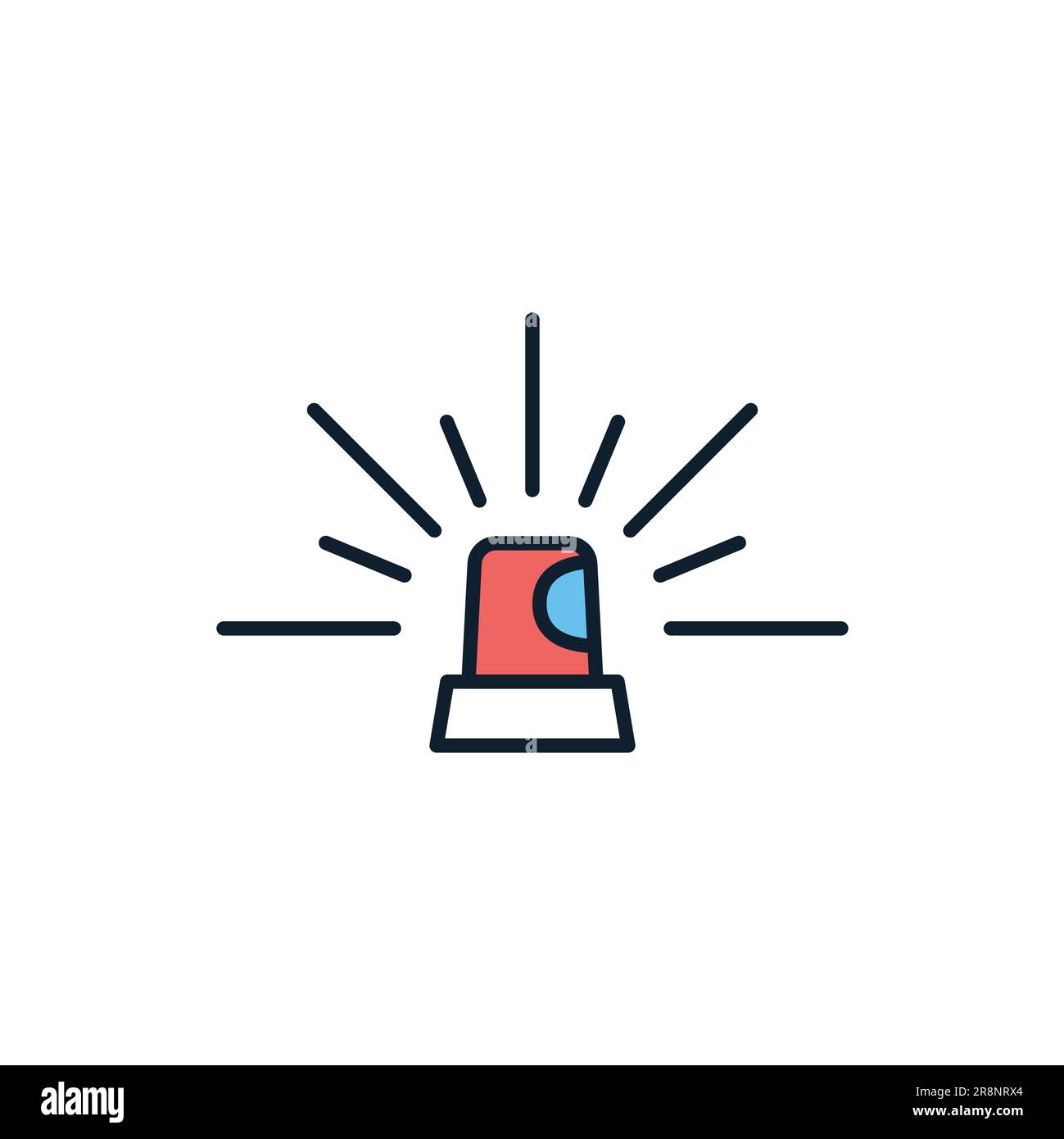 Flashing light on warning sign Stock Vector Images - Alamy