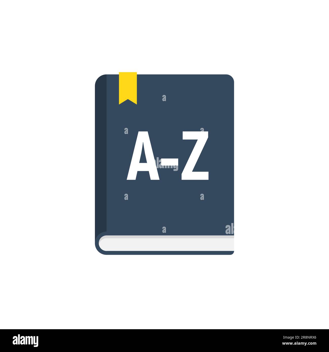 Vocabulary grammar english icon. Language dictionary glossary study