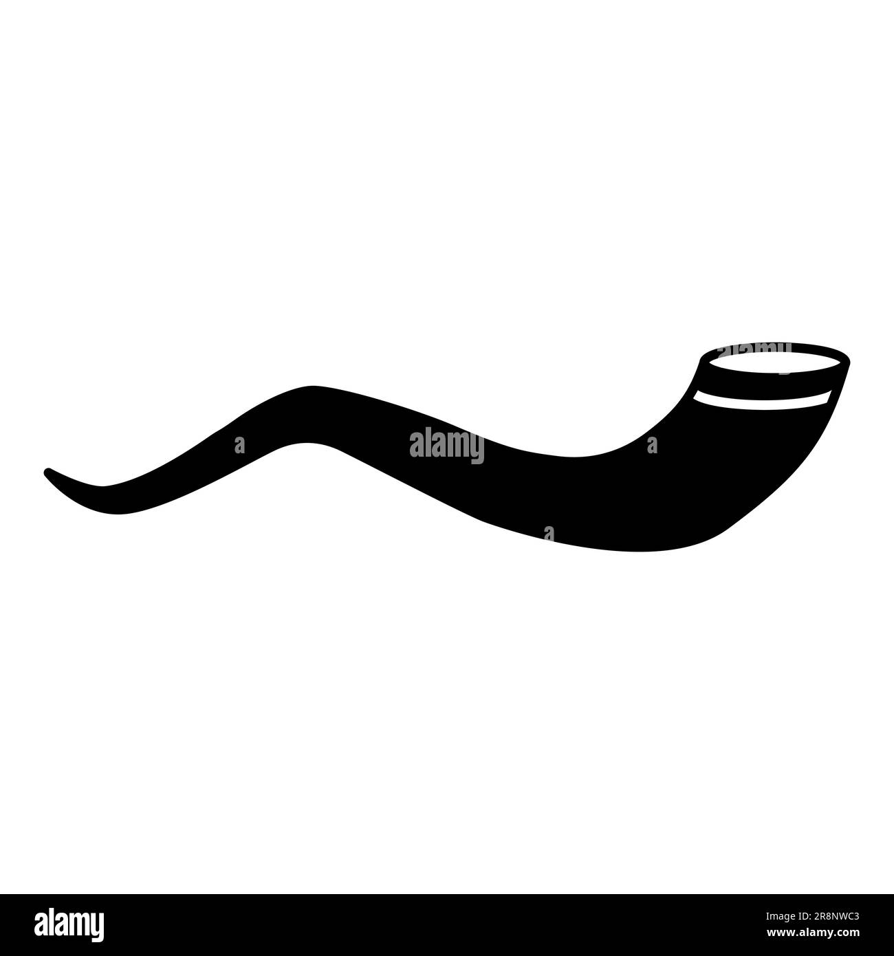Shofar horn icon, graphic religion design symbol, ritual web sign