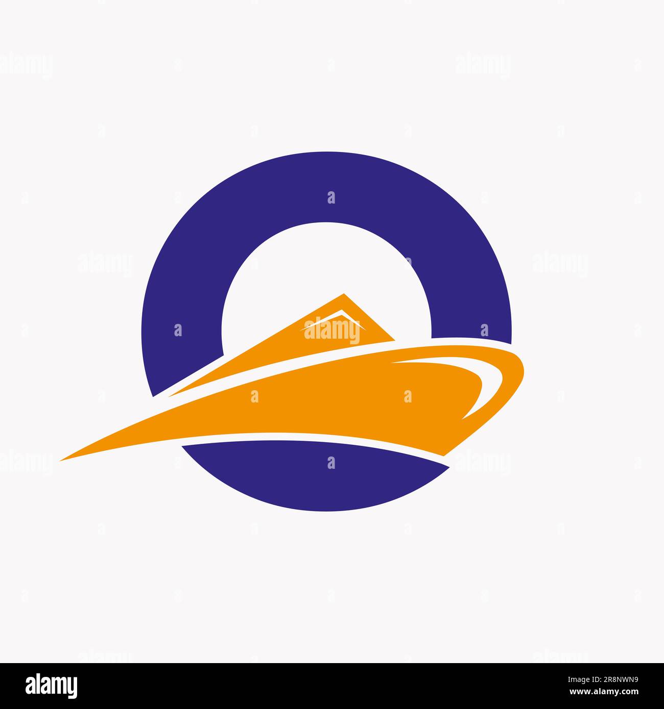 Letter O Cruise Ship Logo Boat Icon. Yacht Symbol, Marine Logotype ...