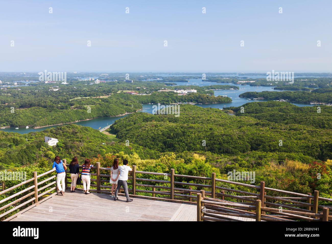 Yokoyama Observation Deck and Ago Bay Stock Photo