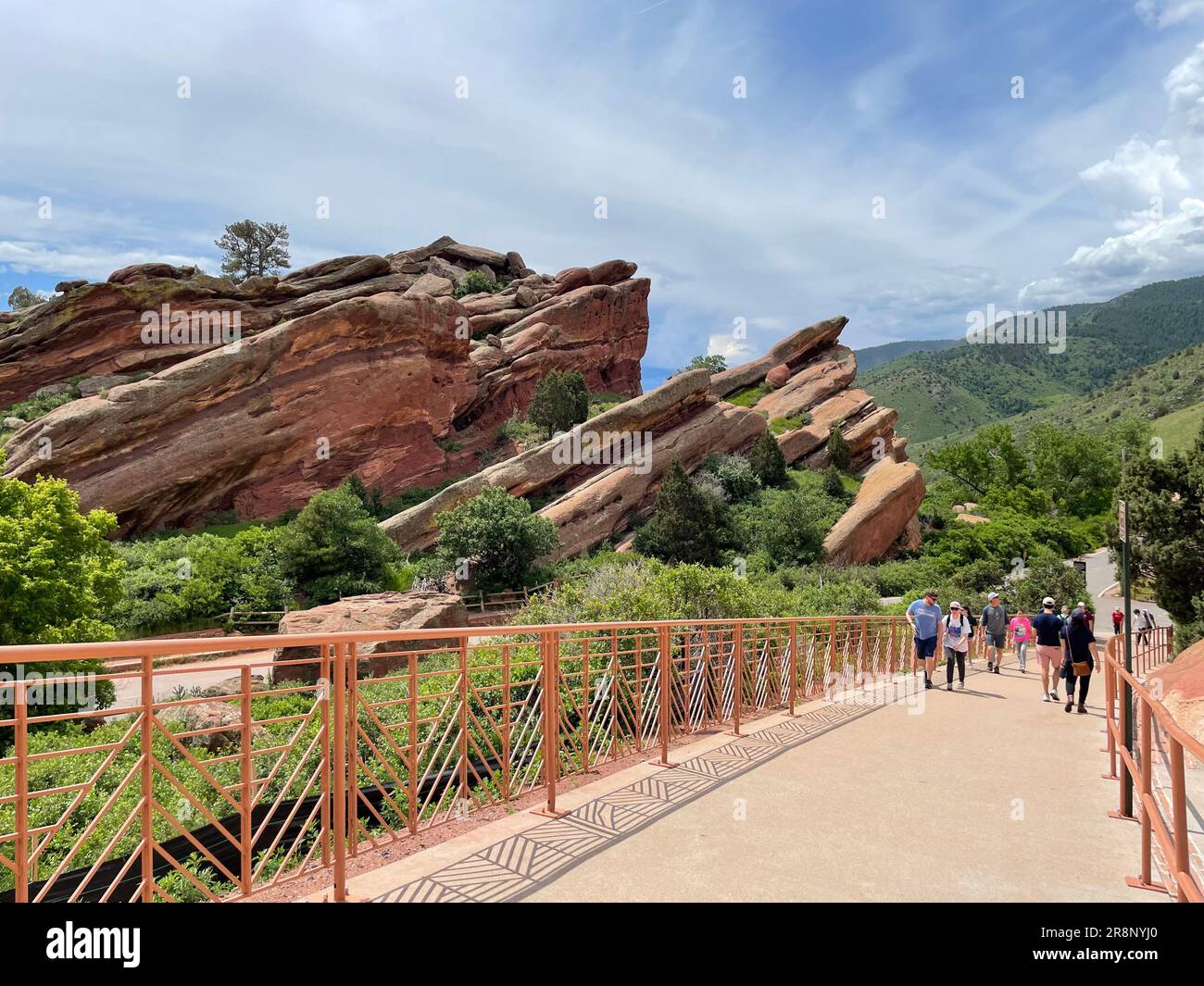 Red Rocks amphitheater in Golden, Colorado Stock Photo