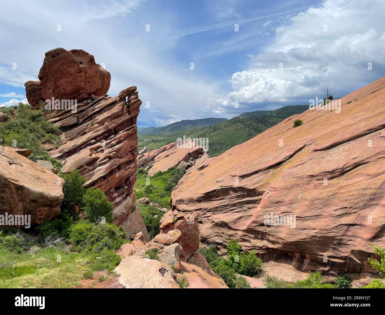 Red Rocks amphitheater in Golden, Colorado Stock Photo