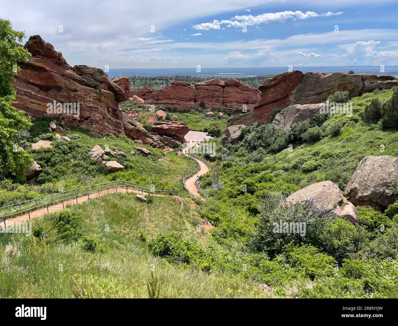 Red Rocks amphitheater in Golden, Colorado Stock Photo