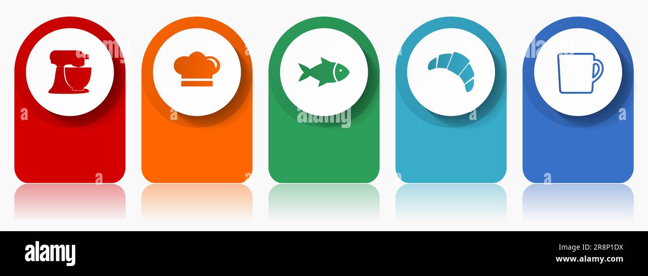 Cooking icon set, miscellaneous vector icons such as mixer, chef hat ...
