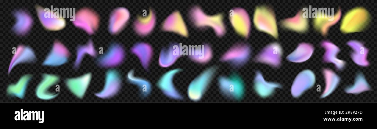 Holographic y2k chameleon blur spot abstract shape vector design. Aura  gradient liquid soft texture. Modern glitch color blend paint brush effect.  Vap Stock Vector Image & Art - Alamy