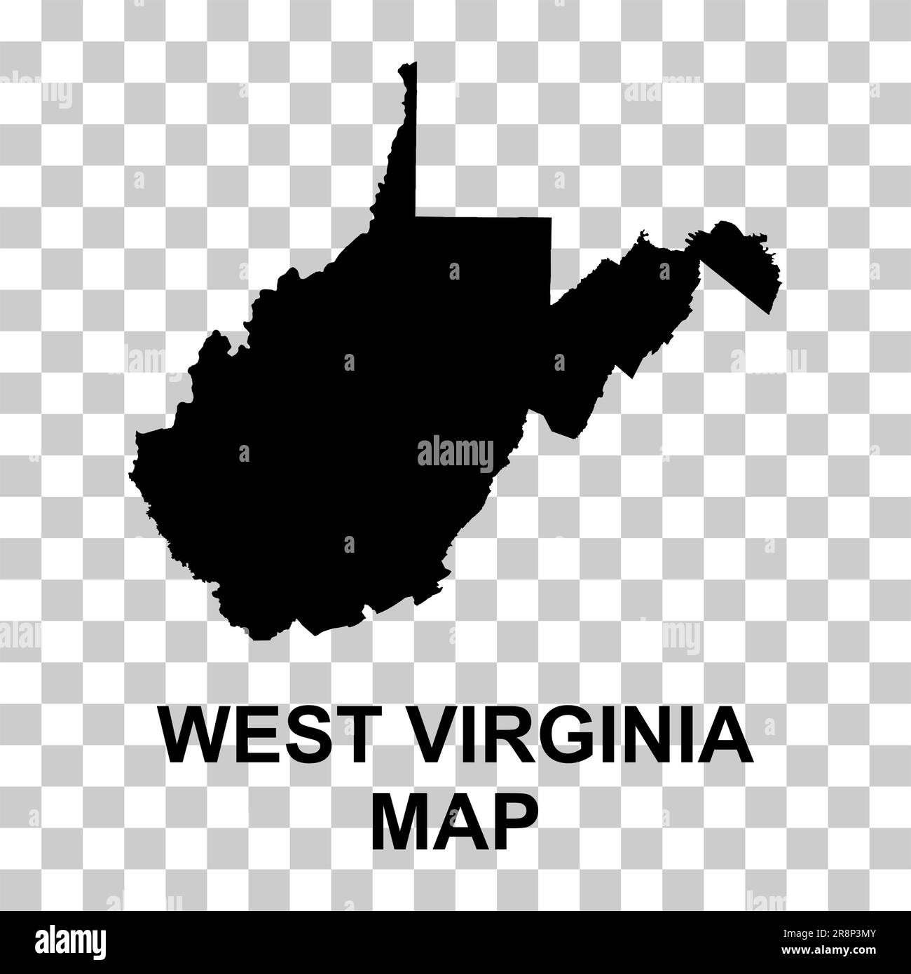 West Virginia map shape united - West Virginia Map Shape United States Of America Flat Concept Icon Symbol Vector Illustration 2R8P3MY 