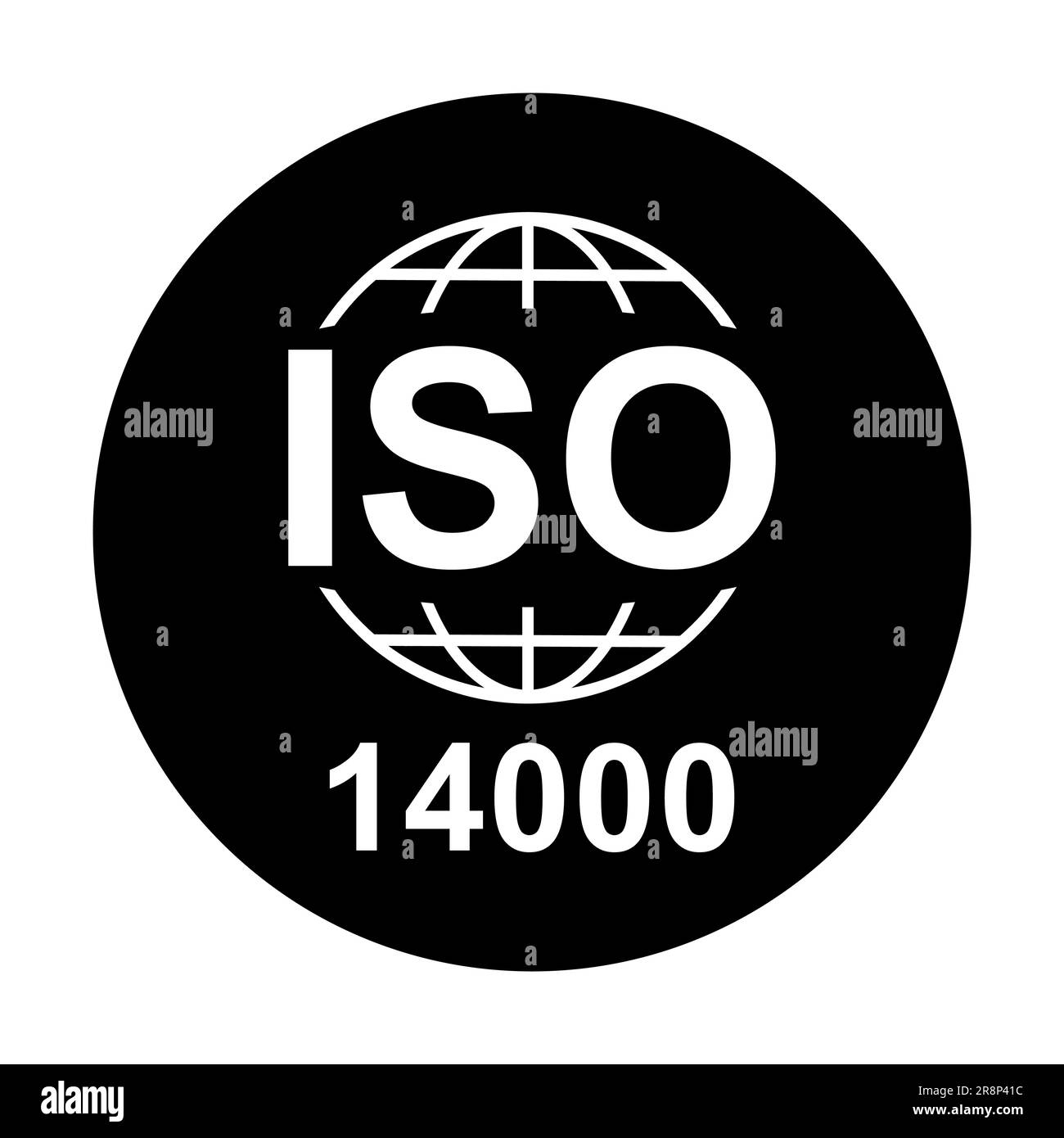 Iso 14000 icon. Environmental Management. Standard quality symbol
