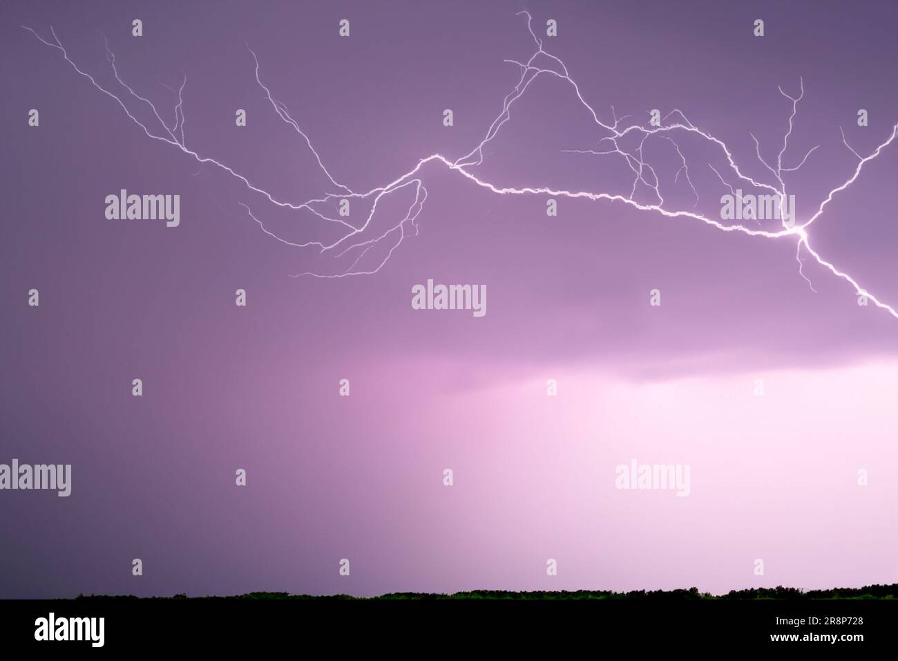 Ray. Lightning storm. Lightning bolt storm. Fork lightning striking