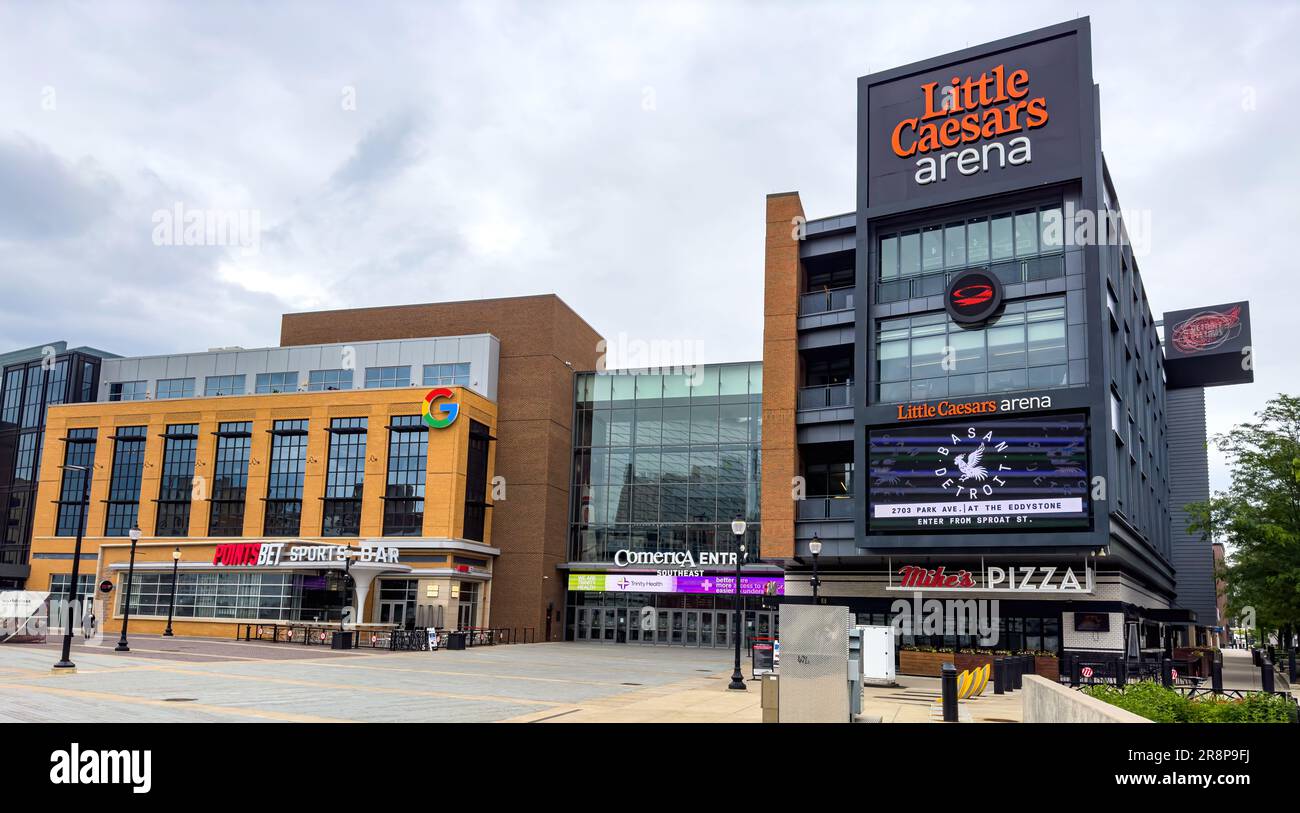 Little Caesars Arena - Home of the Detroit Red Wings and Detroit Pistons -  Detroit Michigan Stock Photo - Alamy