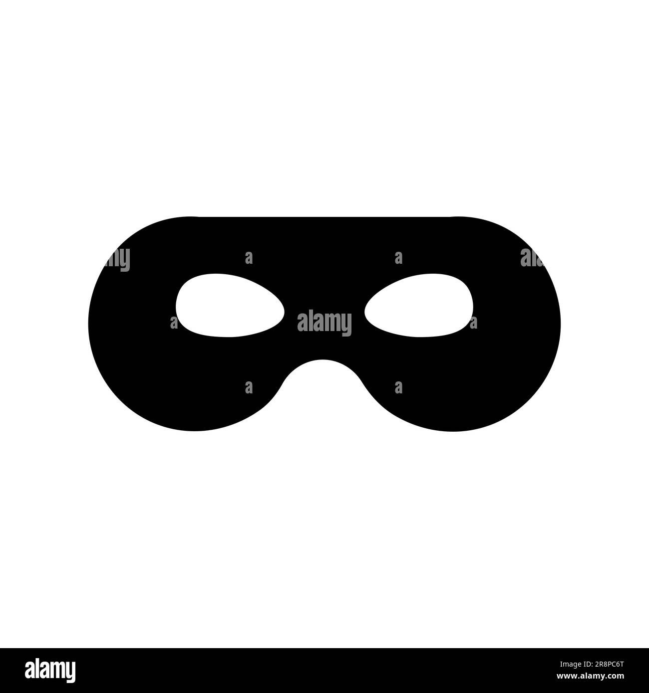 Superhero mask vector black icon. Silhouette hero cartoon character comic face. Flat black superhero costume design mask Stock Vector