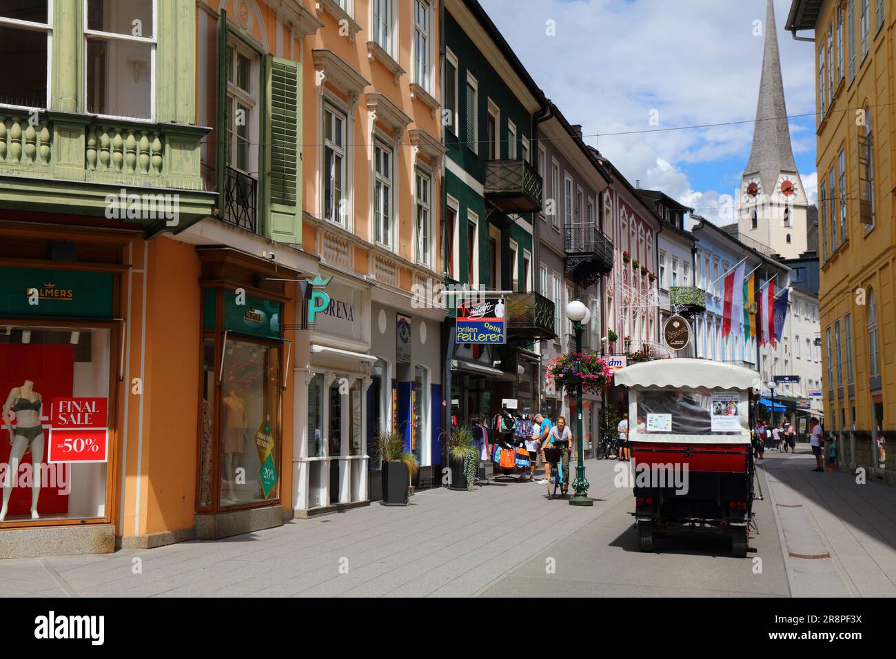 BAD ISCHL, AUSTRIA - AUGUST 2, 2022: People visit downtown Bad Ischl in ...