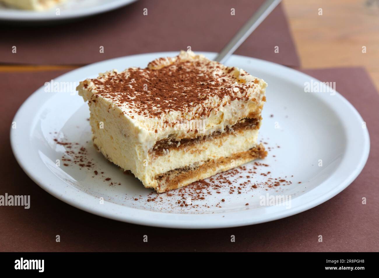 Tiramisu Italian dessert. Tiramisu is made from ladyfingers sponge cake