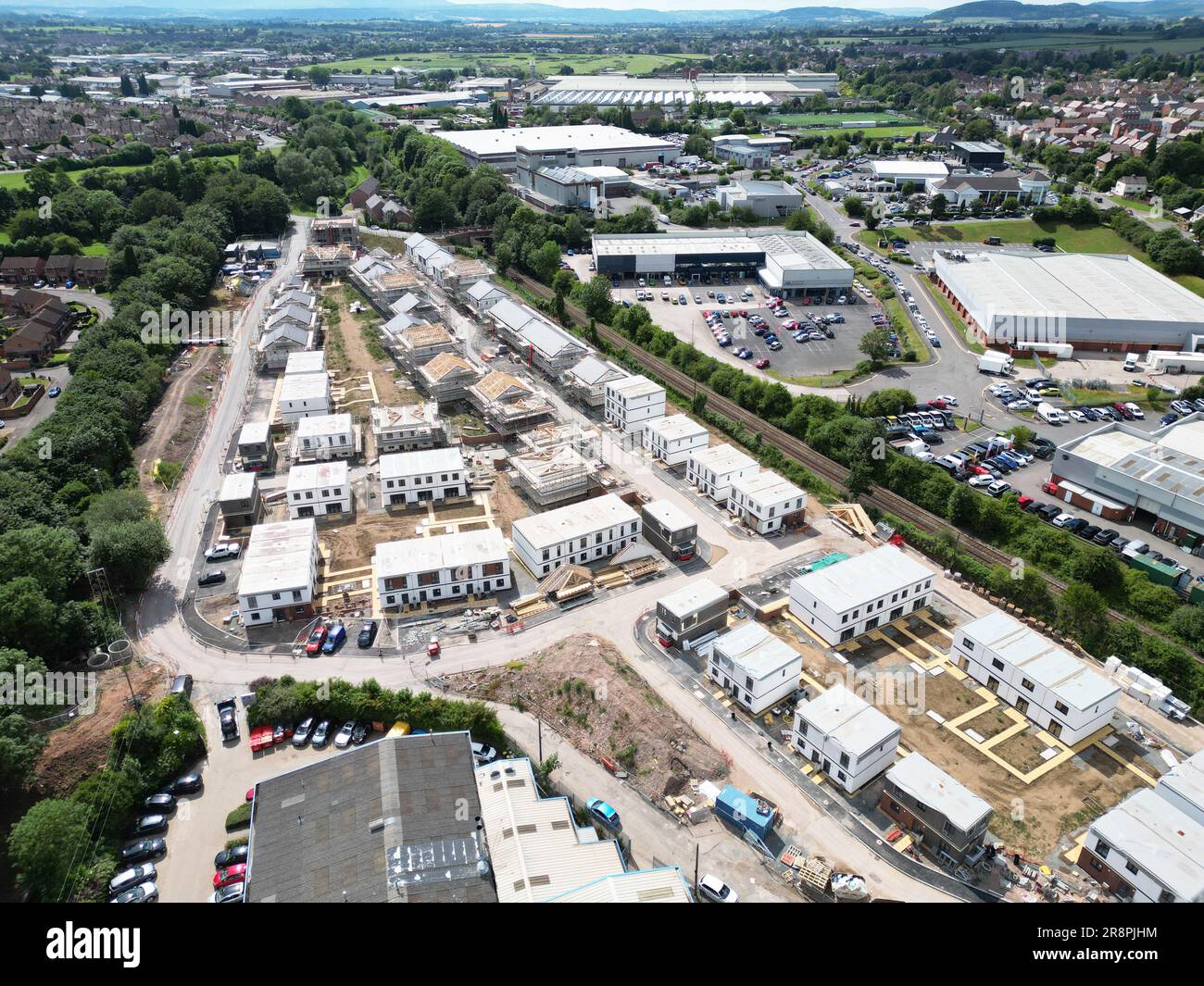 Hereford UK modular housing construction site of 120 affordable rent