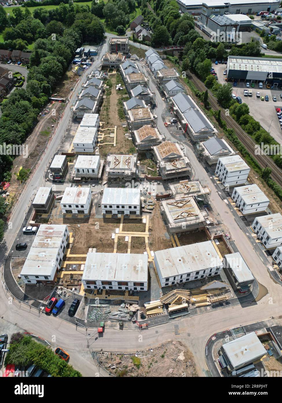 Hereford UK modular housing construction site of 120 affordable rent