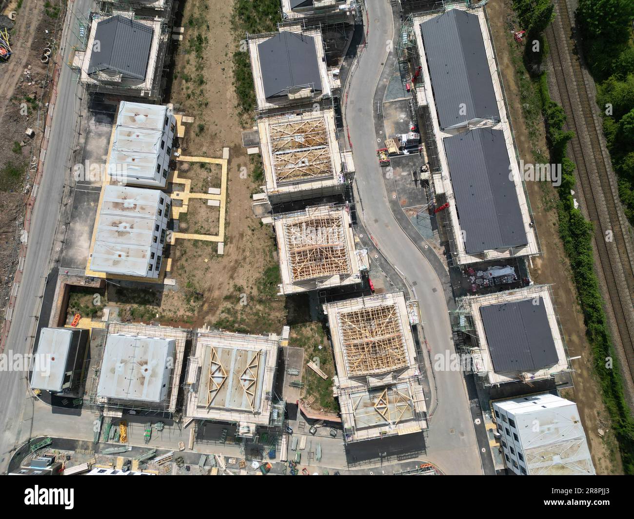 Hereford UK modular housing construction site of 120 affordable rent