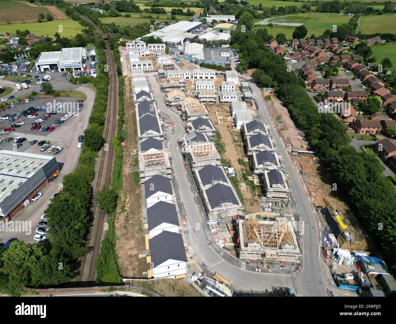 Hereford UK modular housing construction site of 120 affordable rent