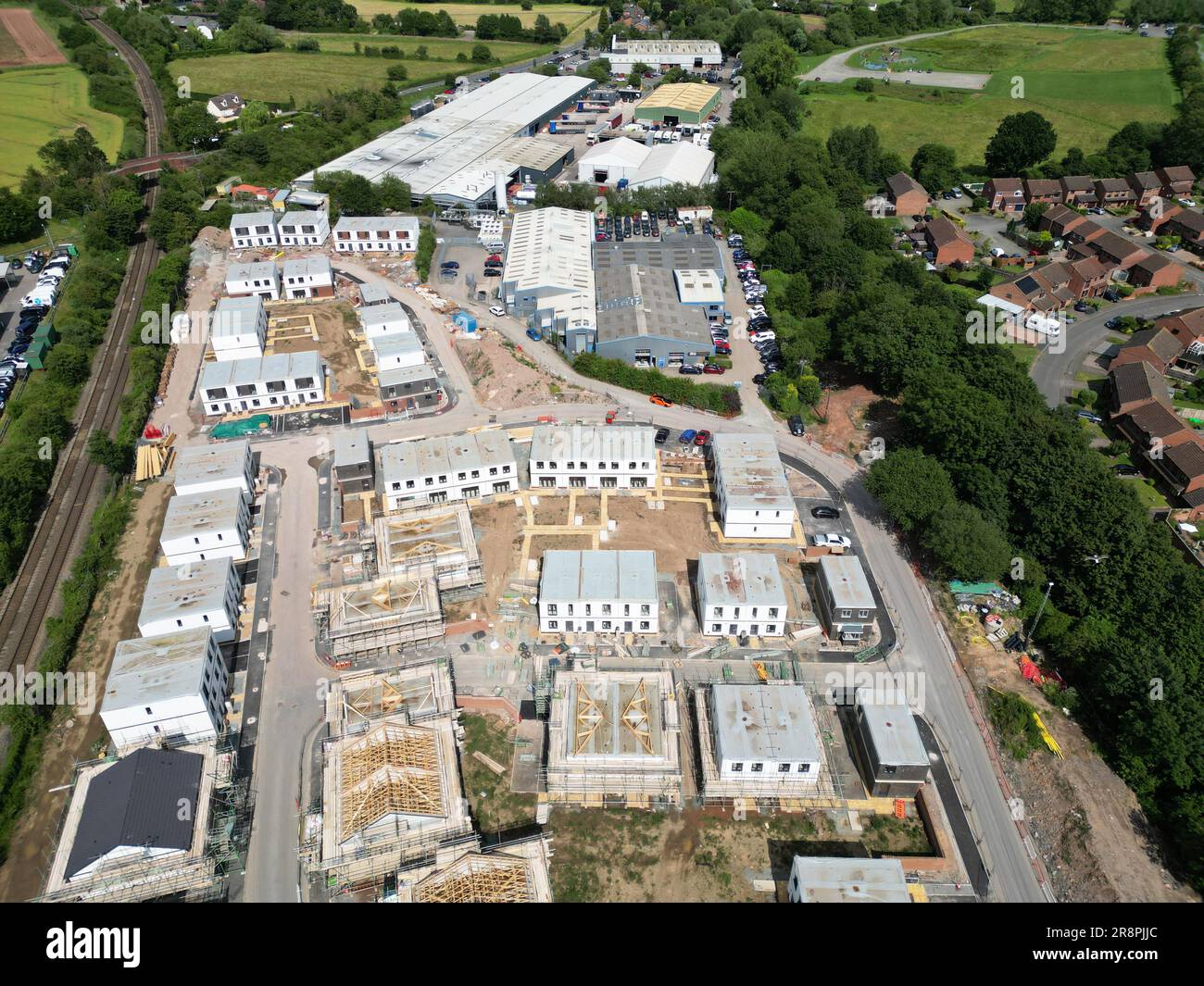 Hereford UK modular housing construction site of 120 affordable rent