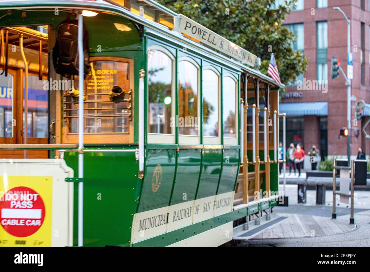 Museum and memorial of the traditional tramway of the Californian city of San Francisco in the state of California, in the country of North America. T Stock Photo