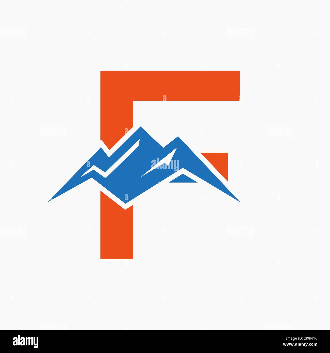 Letter F Mount Logo. Mountain Nature Landscape Logo Combine With Hill Icon  and Template Stock Vector Image \u0026 Art - Alamy, image size:1300x1390