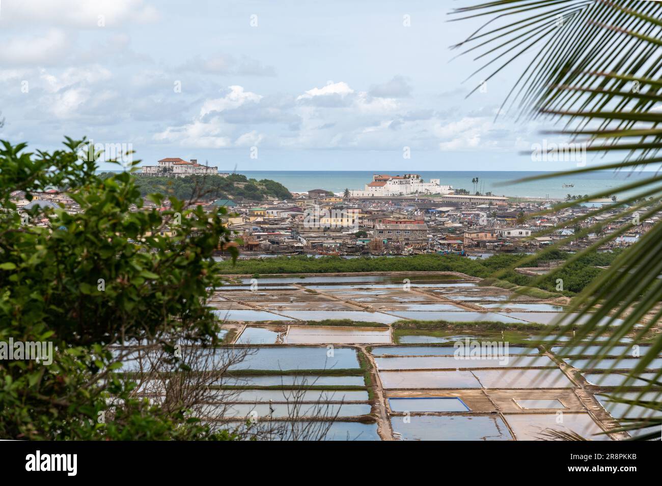overlooking Elmina Castle Stock Photo