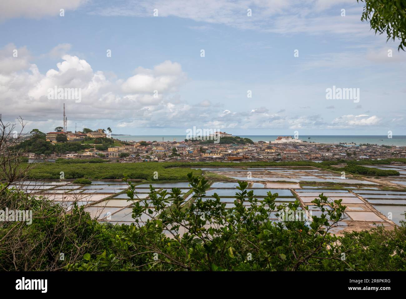 overlooking Elmina Castle Stock Photo
