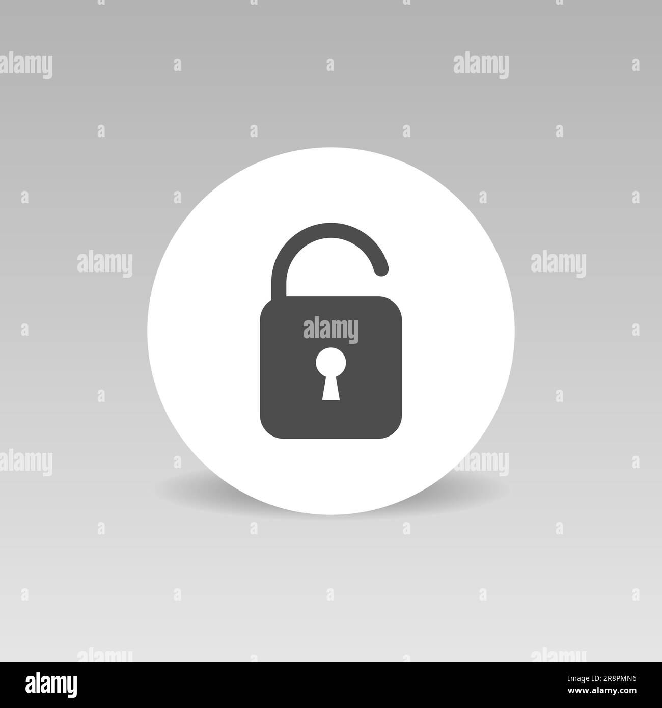 Open lock icon vector icon Simple Password security symbol Stock Vector