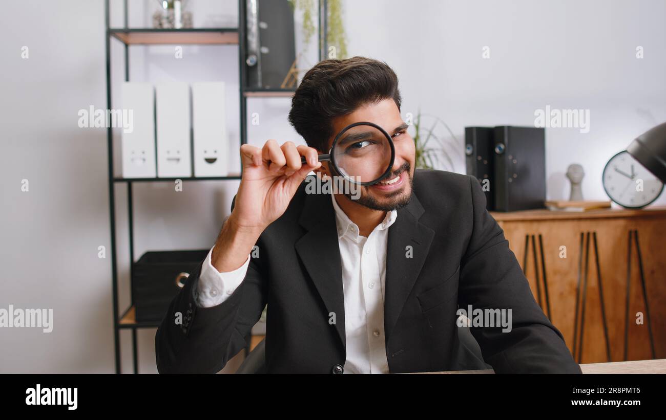 Investigator researcher scientist businessman working at home office