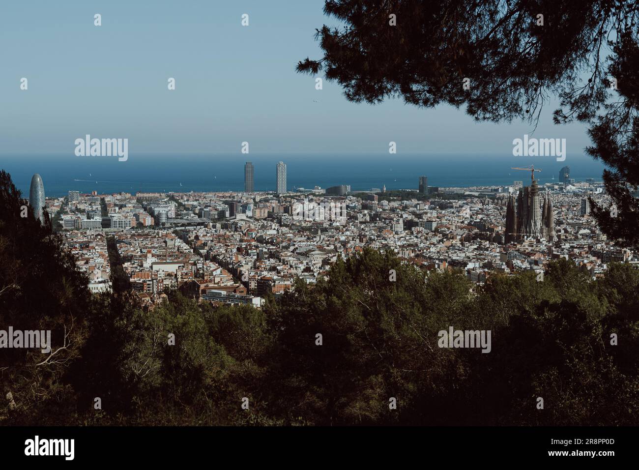 A sweeping panorama reveals the stunning cityscape of Barcelona ...