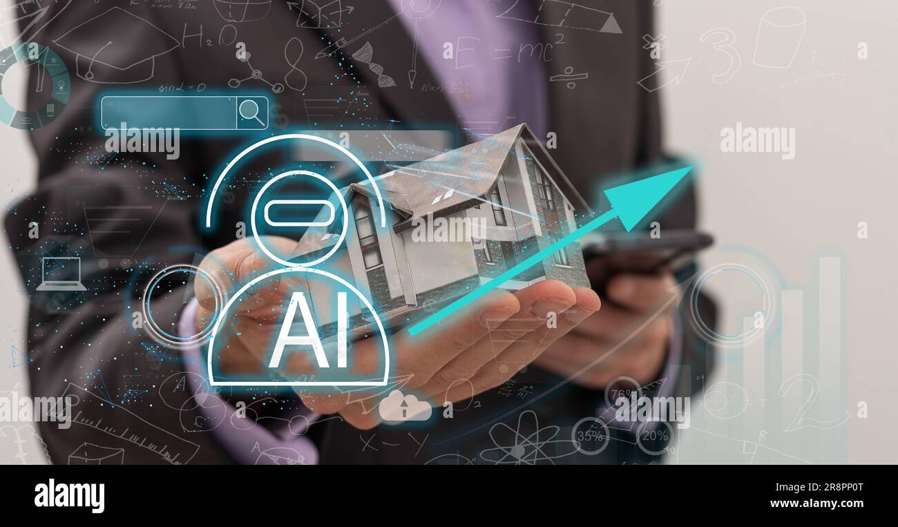 Machine learning. Hand robot touching computer chip and binary data ...