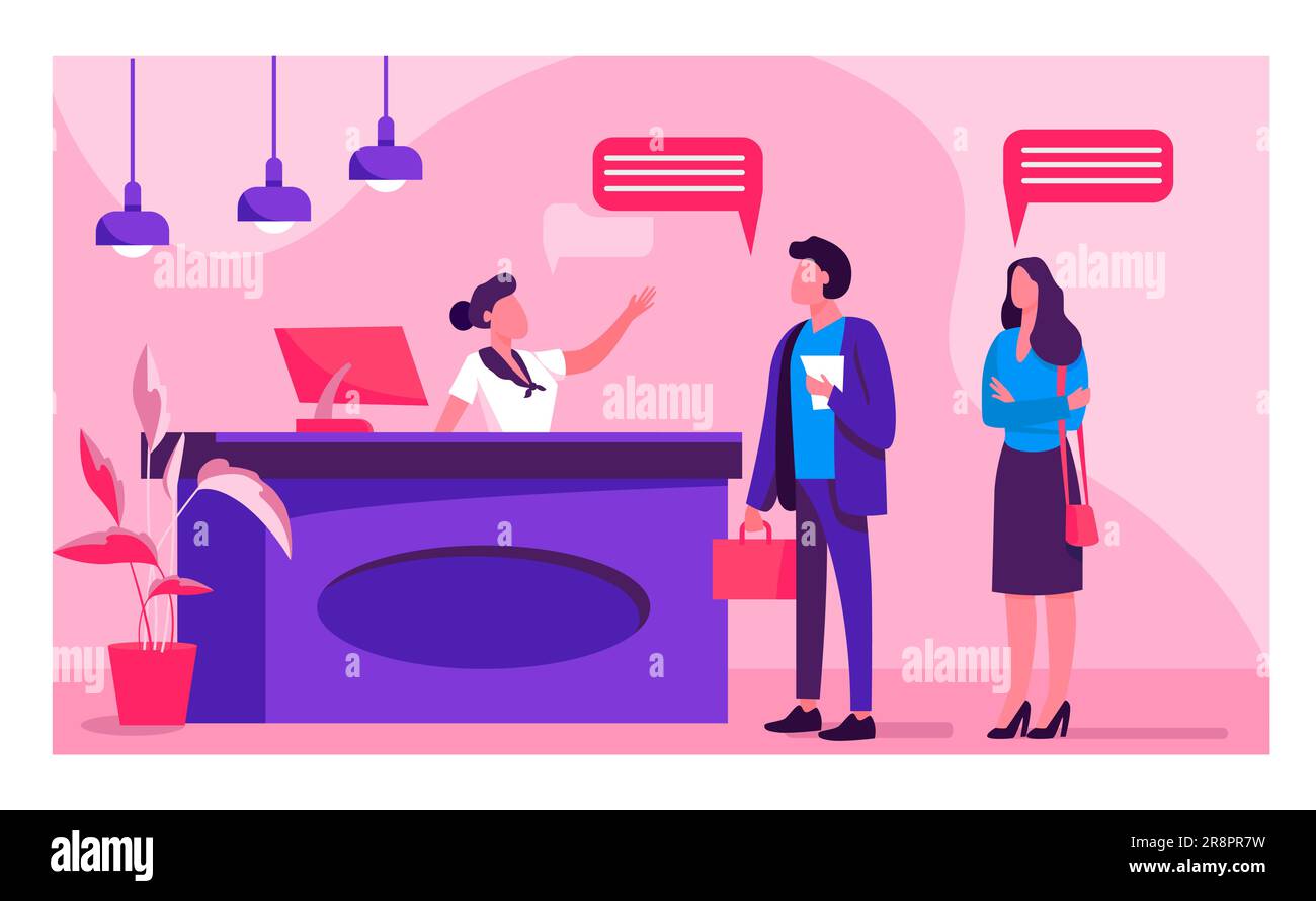 Receptionist job vector illustration Stock Vector Image & Art Alamy