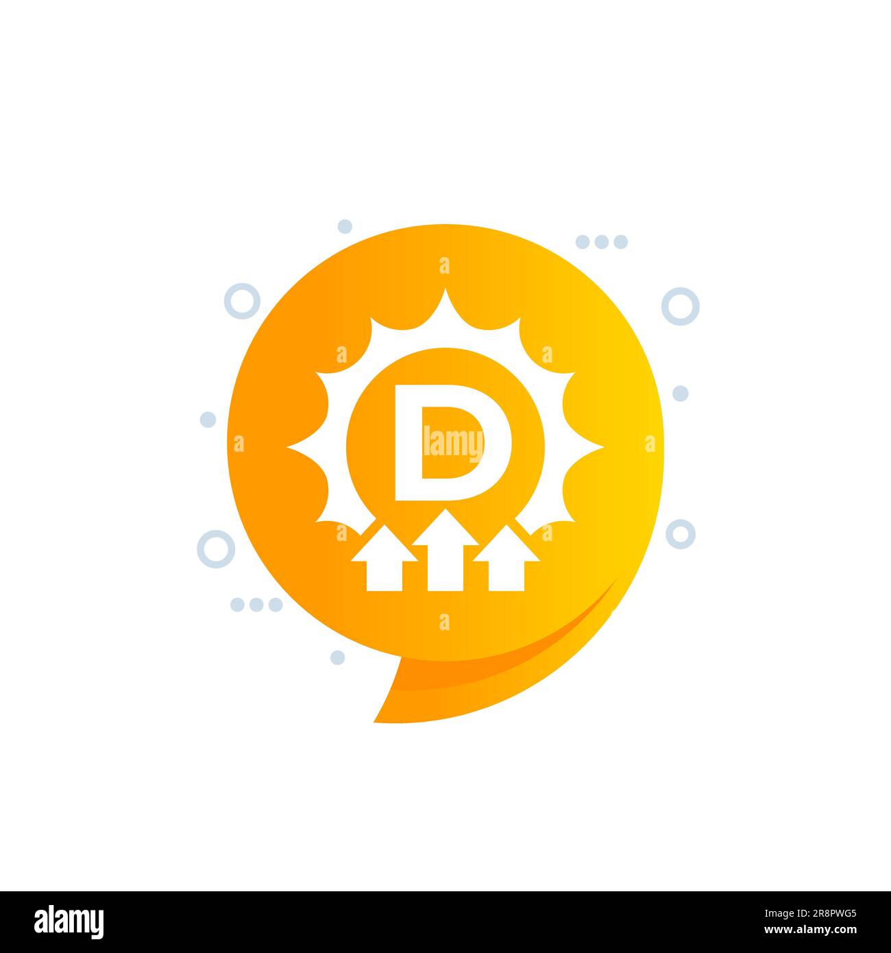 raise vitamin D level icon, vector Stock Vector