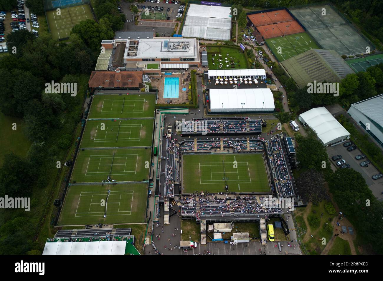 Edgbaston Priory Club, Birmingham 22nd June 2023 Aerial views of the
