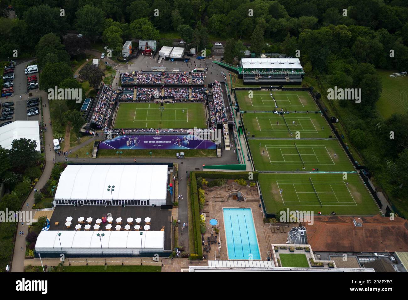 Edgbaston Priory Club, Birmingham 22nd June 2023 Aerial views of the