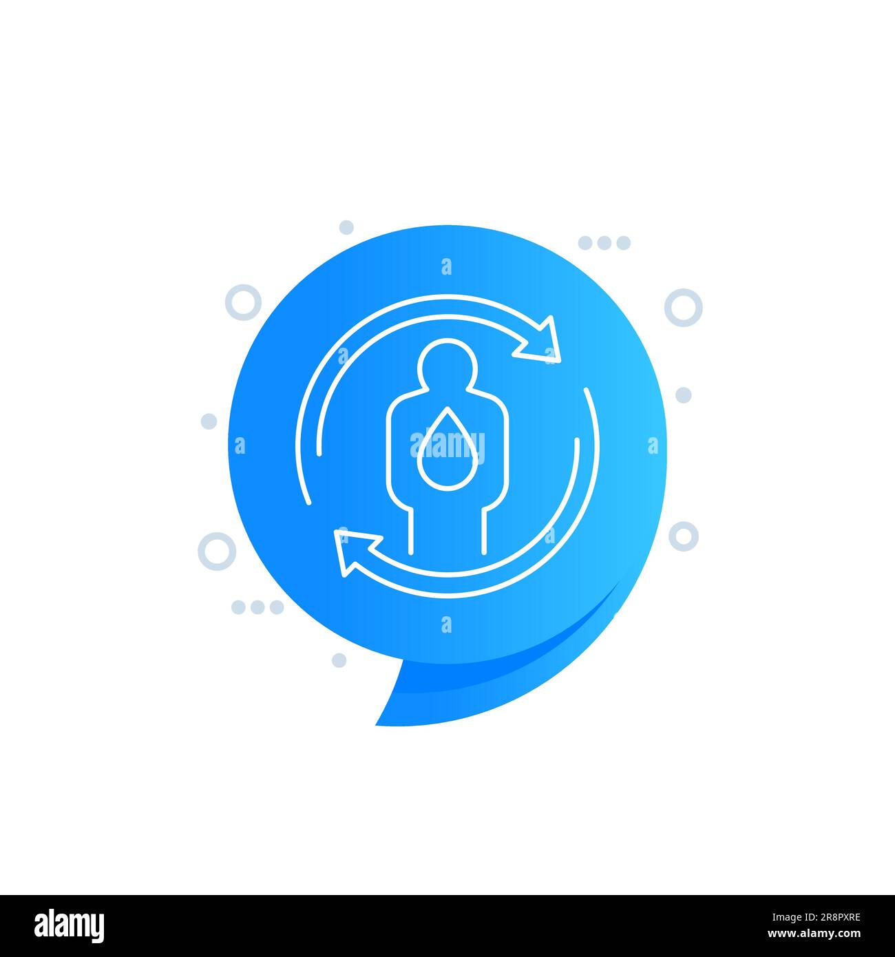 rehydrate your body line icon, vector Stock Vector