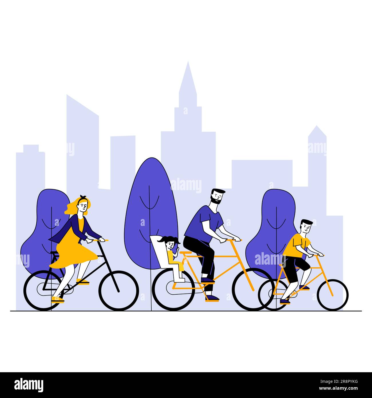 Children city park bike Stock Vector Images - Alamy