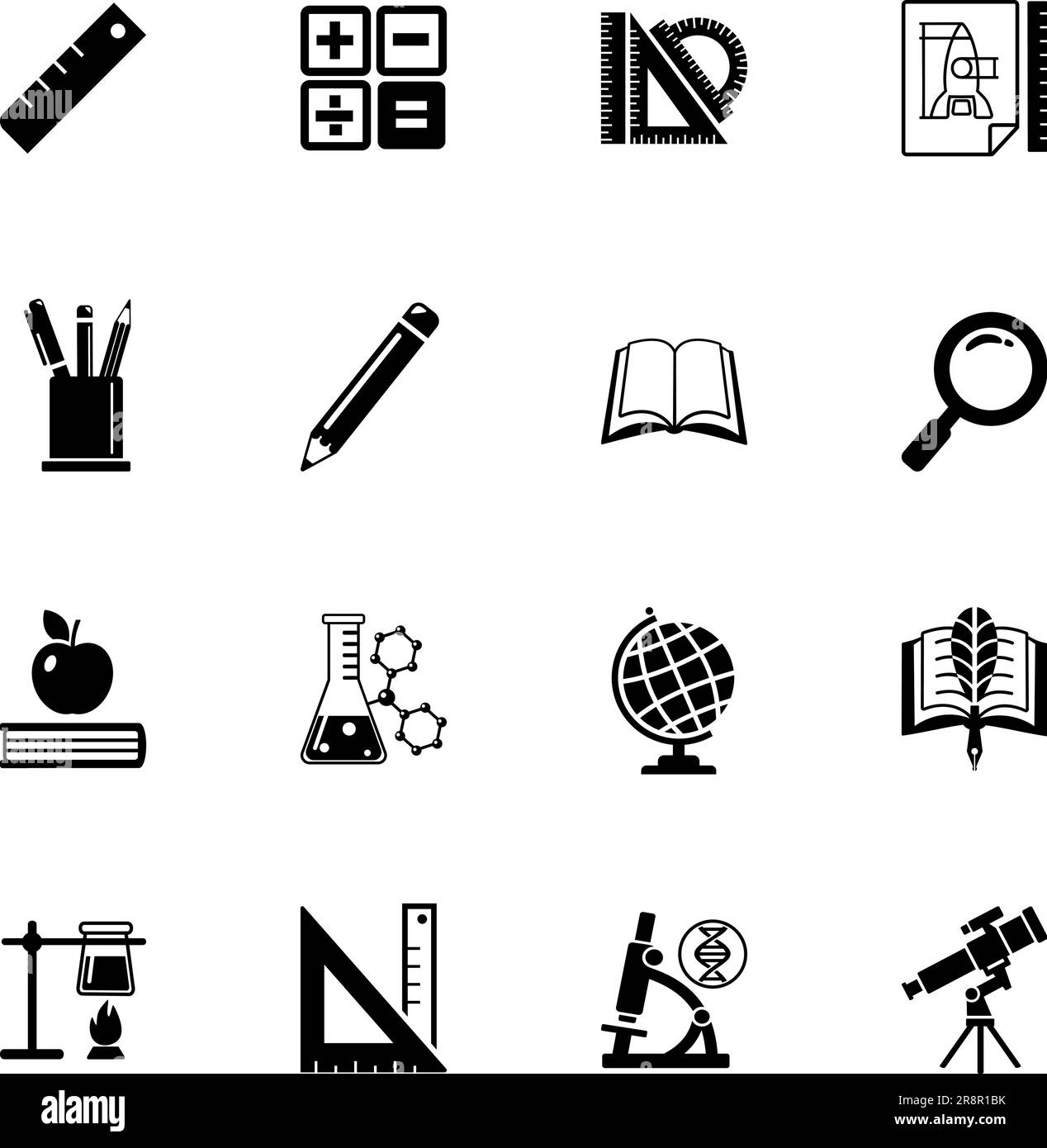 Education icon set Stock Vector Image & Art - Alamy