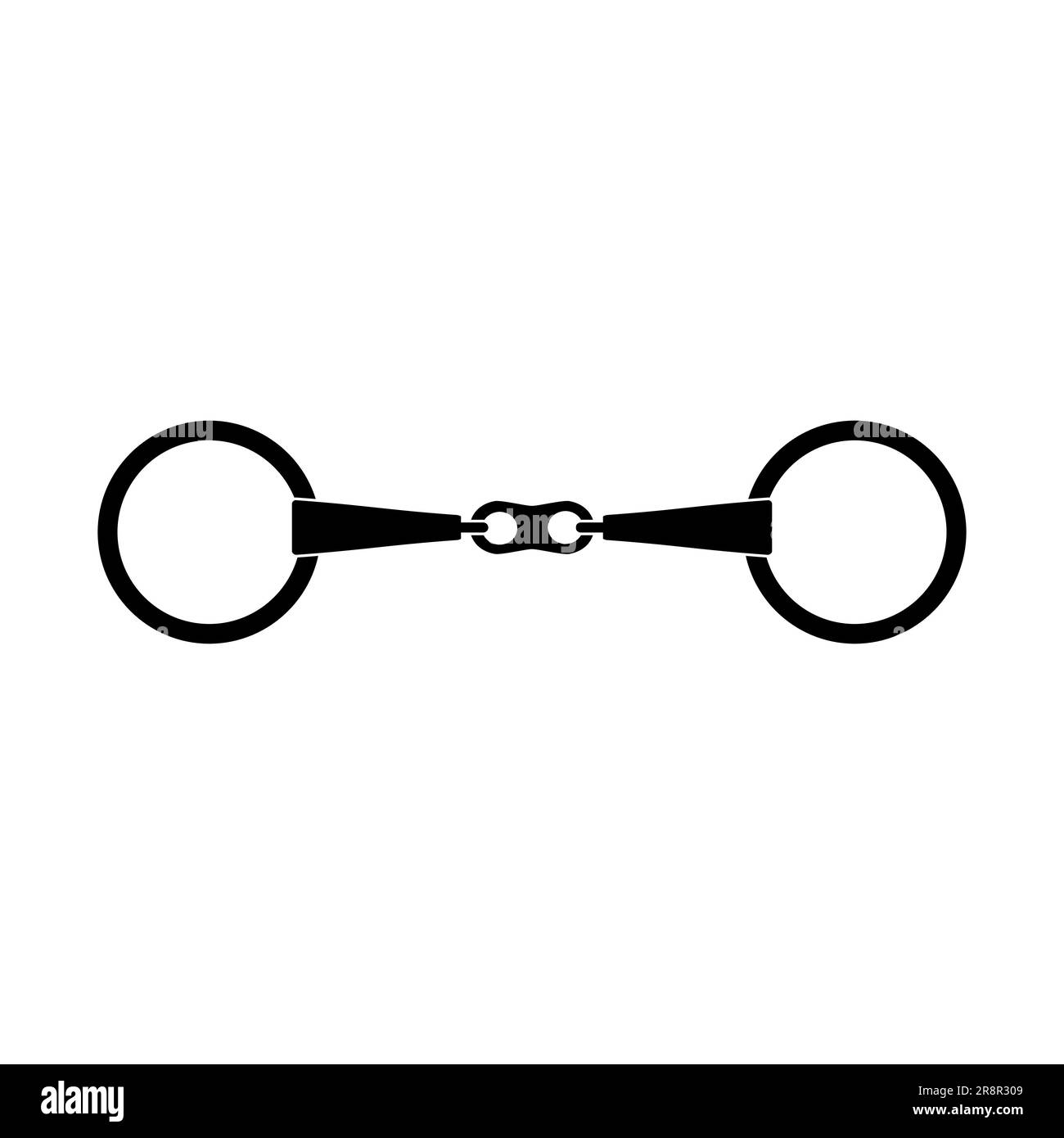 Vector flat horse equestrian bit isolated on white background Stock