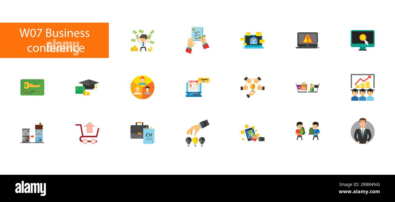 Business icon set Stock Vector Image & Art - Alamy