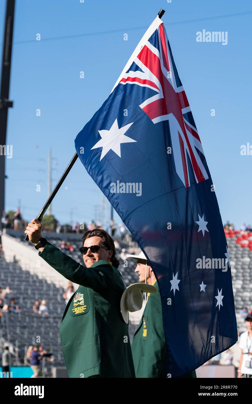 San Diego, USA. 21st June, 2023. Team Australia at opening ceremonies